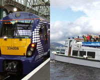 Train and Waterbus Loch Lomond